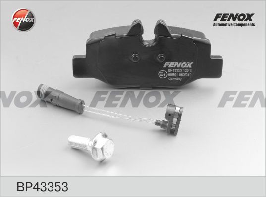 Комплект тормозных колодок, дисковый тормоз FENOX BP43353
