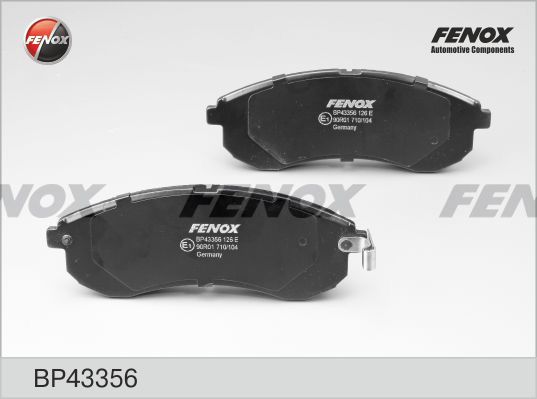 Комплект тормозных колодок, дисковый тормоз FENOX BP43356