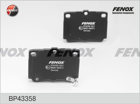 Комплект тормозных колодок, дисковый тормоз FENOX BP43358