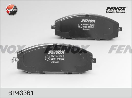 Комплект тормозных колодок, дисковый тормоз FENOX BP43361