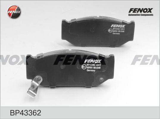 Комплект тормозных колодок, дисковый тормоз FENOX BP43362