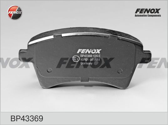 Комплект тормозных колодок, дисковый тормоз FENOX BP43369