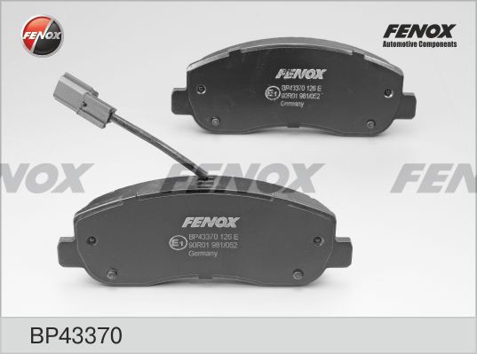 Комплект тормозных колодок, дисковый тормоз FENOX BP43370