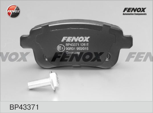 Комплект тормозных колодок, дисковый тормоз FENOX BP43371