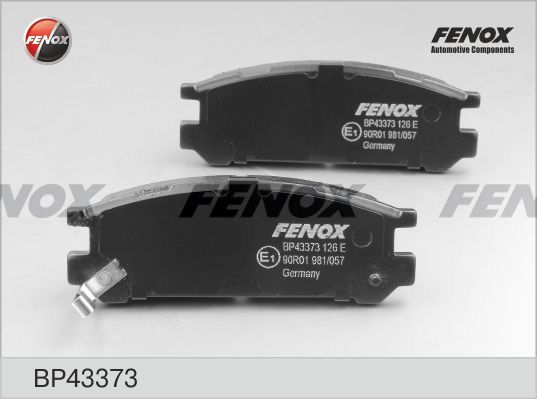 Комплект тормозных колодок, дисковый тормоз FENOX BP43373