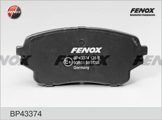 Комплект тормозных колодок, дисковый тормоз FENOX BP43374
