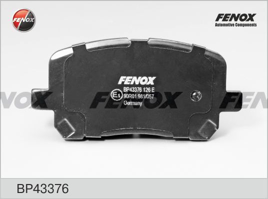 Комплект тормозных колодок, дисковый тормоз FENOX BP43376
