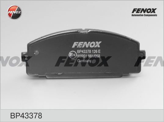 Комплект тормозных колодок, дисковый тормоз FENOX BP43378