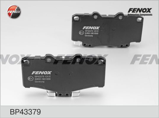 Комплект тормозных колодок, дисковый тормоз FENOX BP43379
