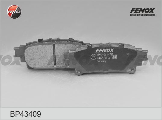 Комплект тормозных колодок, дисковый тормоз FENOX BP43409