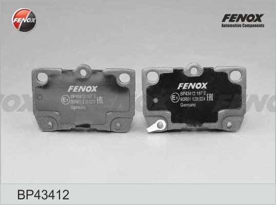 Комплект тормозных колодок, дисковый тормоз FENOX BP43412