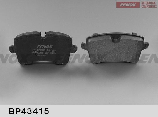 Комплект тормозных колодок, дисковый тормоз FENOX BP43415