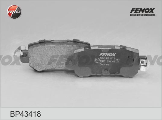 Комплект тормозных колодок, дисковый тормоз FENOX BP43418