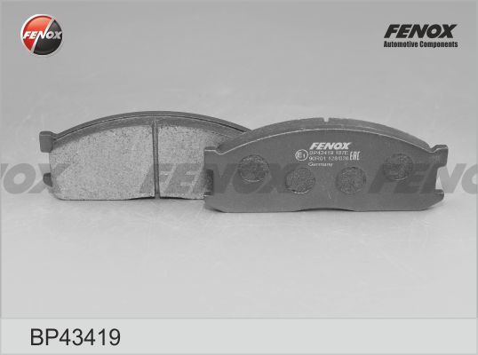 Комплект тормозных колодок, дисковый тормоз FENOX BP43419