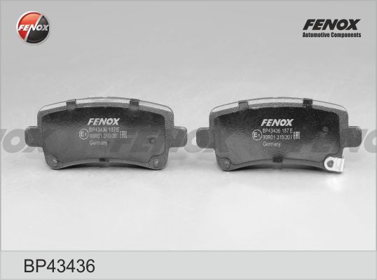 Комплект тормозных колодок, дисковый тормоз FENOX BP43436
