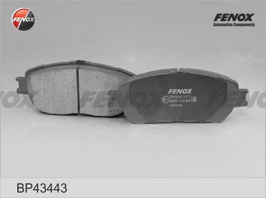 Комплект тормозных колодок, дисковый тормоз FENOX BP43443