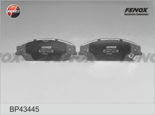 Комплект тормозных колодок, дисковый тормоз FENOX BP43445