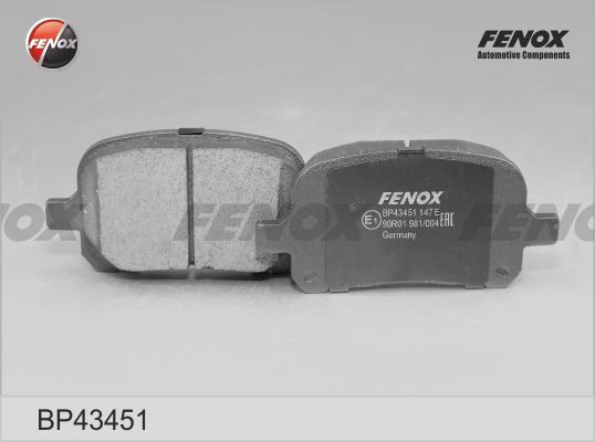 Комплект тормозных колодок, дисковый тормоз FENOX BP43451