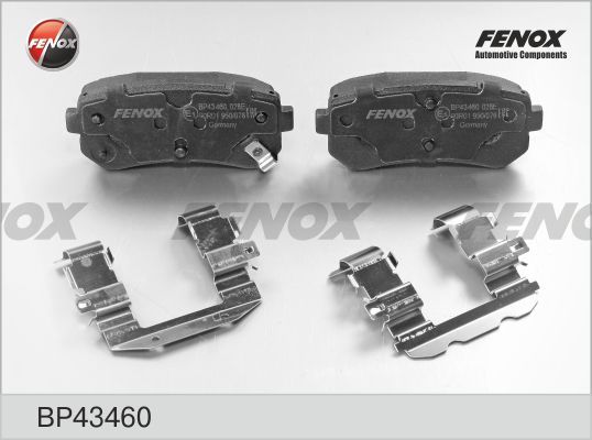 Комплект тормозных колодок, дисковый тормоз FENOX BP43460