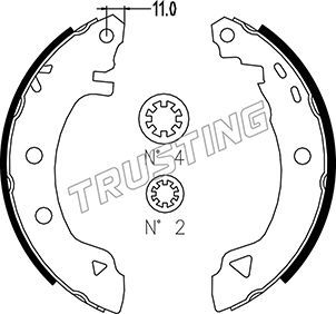Комплект тормозных колодок TRUSTING 004008