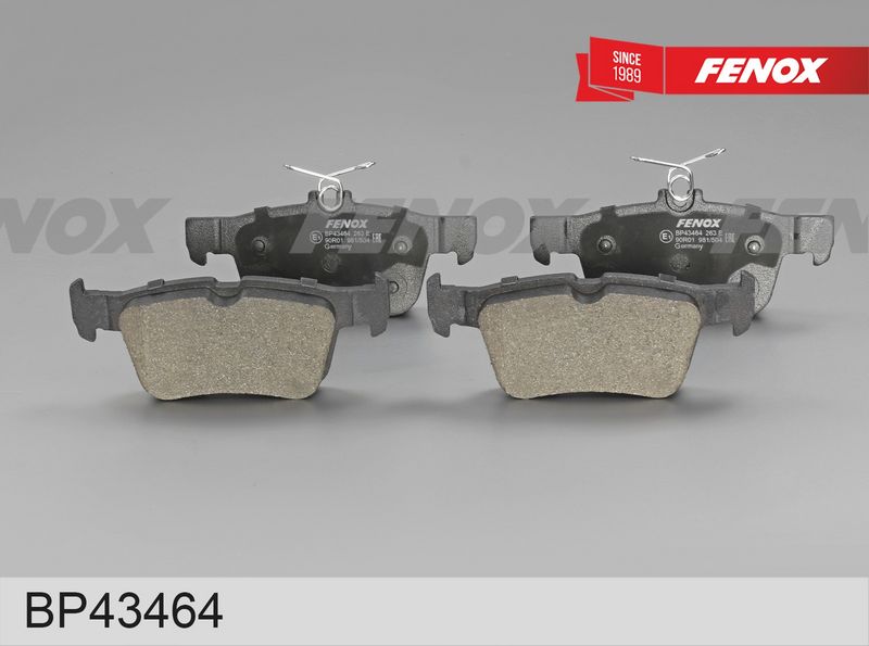 Комплект тормозных колодок, дисковый тормоз FENOX BP43464