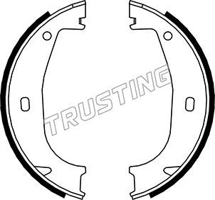 Комплект тормозных колодок, стояночная тормозная система TRUSTING 019026