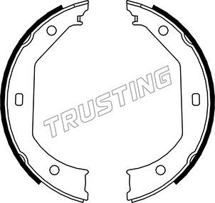 Комплект тормозных колодок, стояночная тормозная система TRUSTING 019027