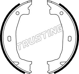 Комплект тормозных колодок, стояночная тормозная система TRUSTING 019028