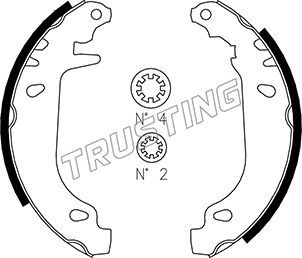 Комплект тормозных колодок TRUSTING 022032