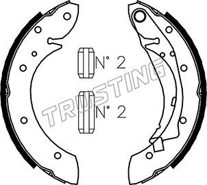 Комплект тормозных колодок TRUSTING 022033