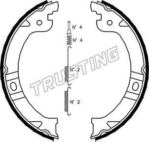 Комплект тормозных колодок, стояночная тормозная система TRUSTING 023002K