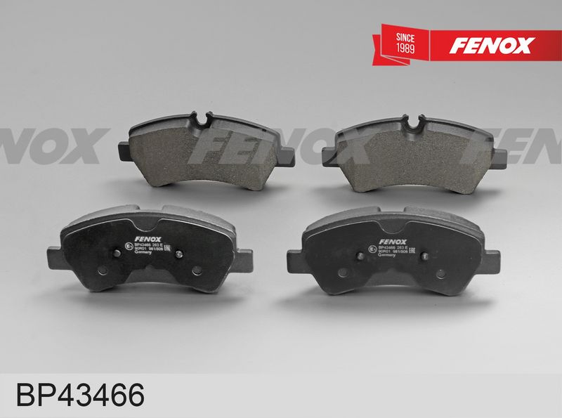 Комплект тормозных колодок, дисковый тормоз FENOX BP43466