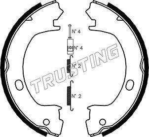 Комплект тормозных колодок, стояночная тормозная система TRUSTING 023006K