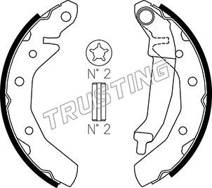 Комплект тормозных колодок TRUSTING 027001