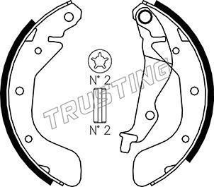 Комплект тормозных колодок TRUSTING 027005