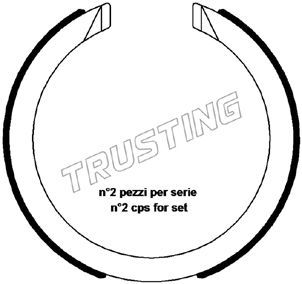 Комплект тормозных колодок, стояночная тормозная система TRUSTING 027008