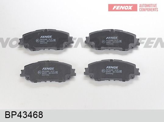 Комплект тормозных колодок, дисковый тормоз FENOX BP43468