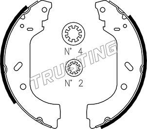 Комплект тормозных колодок TRUSTING 034098