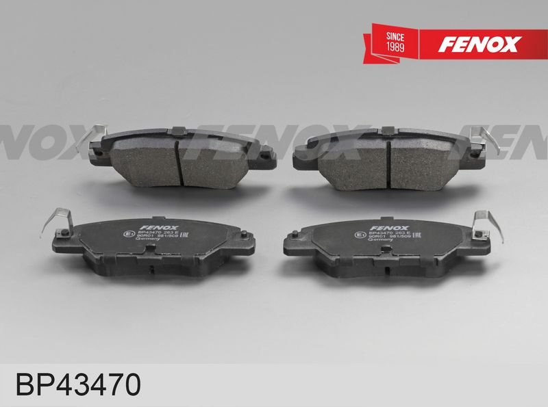 Комплект тормозных колодок, дисковый тормоз FENOX BP43470