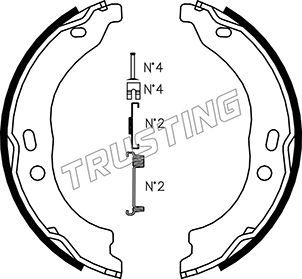 Комплект тормозных колодок, стояночная тормозная система TRUSTING 034118K