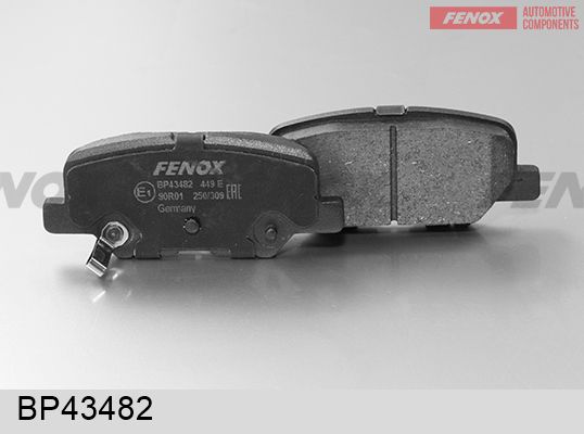 Комплект тормозных колодок, дисковый тормоз FENOX BP43482