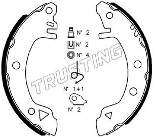 Комплект тормозных колодок TRUSTING 040123K