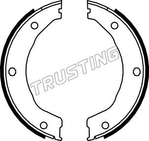 Комплект тормозных колодок, стояночная тормозная система TRUSTING 040158