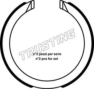 Комплект тормозных колодок, стояночная тормозная система TRUSTING 040163