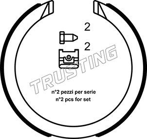 Комплект тормозных колодок, стояночная тормозная система TRUSTING 040163K