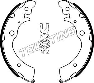 Комплект тормозных колодок TRUSTING 044017