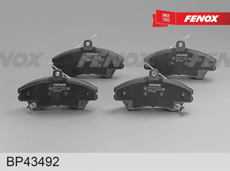 Комплект тормозных колодок, дисковый тормоз FENOX BP43492
