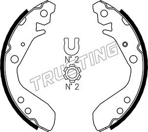 Комплект тормозных колодок TRUSTING 044022