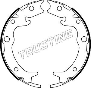 Комплект тормозных колодок, стояночная тормозная система TRUSTING 044023