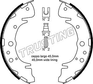 Комплект тормозных колодок TRUSTING 046207